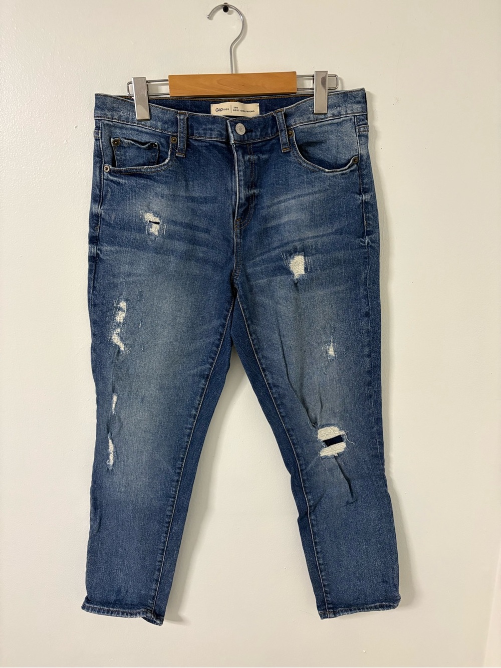 Distressed GAP Women's Blue Denim Jeans